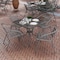 Flash Furniture Lila 31.5in Square Glass Top Metal Table with 4 Silver Aluminum Slat Stack Chairs TLH-0732SQ-017CSV4-GG - alternate 5